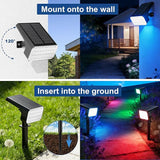 LANSOW Solar Spot Lights Outdoor Color Changing, 2 Pack/7 Modes Waterproof Solar Christmas Landscape Spotlights | Lumora