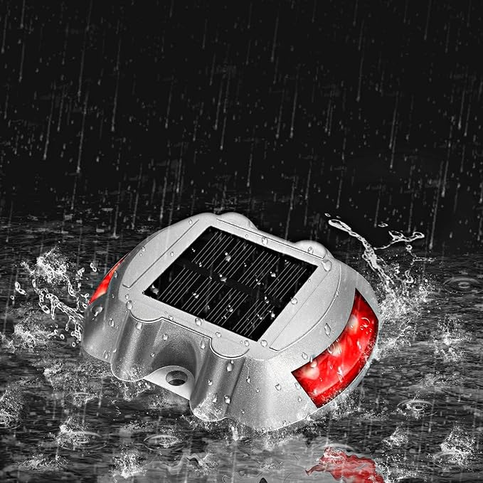 JIGUOOR Solar Deck Lights LED Driveway Lights Solar Powered Dock Light Outdoor IP68 Waterproof Road Markers for | Lumora