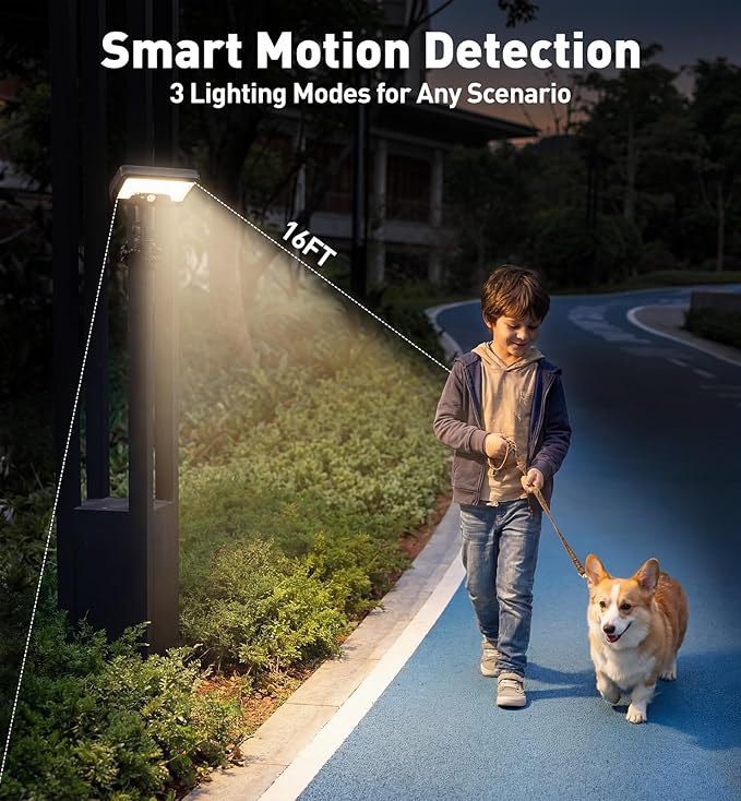 2 Pack Clip On Solar Lights Outdoor with Octopus Tripod, 3 Color Temps & Remote Control, Motion Sensor Fence Lights Solar Powered, IP65 Waterproof Security Light for Outside, Deck, Gutter, Camping
