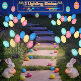 4 Pack Solar Easter Egg Lights, Colorful Garden Swaying Firefly Light Outdoor Easter Lights Waterproof Solar Stake | Lumora