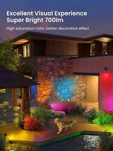 Solar Spot Lights Outdoor, 9 Lighting Modes RGB, Solar Lights Outdoor Waterproof IP65, 63 LED Landscape Spotlights | Lumora