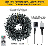 1000 LED 328ft 11 Modes with Timer Remote Christmas String Lights IP55 Outdoor Waterproof UL Certificated Indoor | Lumora