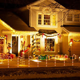 22" Candy Cane Lights Outdoor Pathway 2PK 12 PCS Candy Cane Christmas Decorations 8 Modes Solar Candy Cane Lights | Lumora