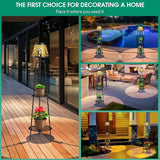MXwcy 2 Pack Metal Solar Floor Lights Outdoor with Plant Stands, 45.5'' Solar Powered Street Lights, for Garden | Lumora