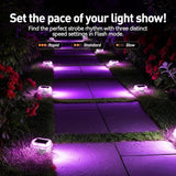 AGPTEK RGB Solar Deck Lights with Remote Control 12 Pack, One-Click Sync Group Control & 10 Light Modes & RGB | Lumora