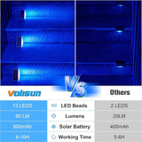 VOLISUN Solar Stair Lights 16 Pack, Solar Step Lights Outdoor, Halloween Light, LED Outdoor Step Light,Outdoor | Lumora
