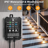 Low Voltage LED Deck Lights Kit with Transformer Timer, Dusk-to-Dawn Outdoor Step Lights Waterproof IP67, Warm | Lumora