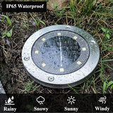 Solar Ground Lights, Outdoor Waterprood 8 LED Solar Powered Floor Landscape Light for Garden Pathway Walkway Patio | Lumora