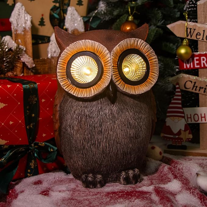 DKJOCKY Owl Gifts for Women, Solar Owl Decorations for Yard, Garden Oranments Outdoor Gardening Gifts for Mom Women | Lumora