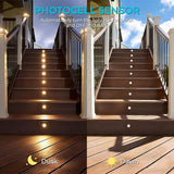 Recessed Deck Stair Lighting with Timer Photocell Sensor Transformer, Dimmable, Low Voltage LED Step Riser Lights | Lumora