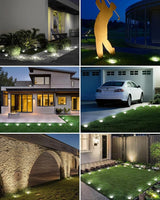 btfarm 24 Pack Solar Lights Outdoor, 8 LED Solar Ground Lights IP65 Waterproof Flat Solar Disc Light, Pathway | Lumora
