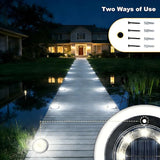 Flacchi Solar Lights Outdoor - Solar Powered Ground Lights Outdoor Solar Disk Light Waterproof Landscape Light for | Lumora