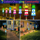 Solar Garden Lights Outdoor Decorations, 4 Packs Lighthouse Waterproof, Lights walkways Garden Decor for Outside | Lumora