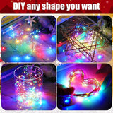 12 Pcs Solar String Lights Solar Mini Teeny Tiny Fairy Firefly Twinkle Light Waterproof 16ft 50 LEDs Garden String | Lumora