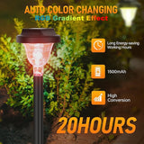 12 Packs Bright Solar Blue Lights and Solar Pathway Lights 10 Pack RGB Color Changing | Lumora