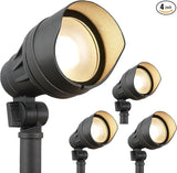 hykolity Low Voltage Landscape Spotlight, 12V Die-cast Aluminum LED Landscape Lighting with Connector, 9.8W 390LM | Lumora