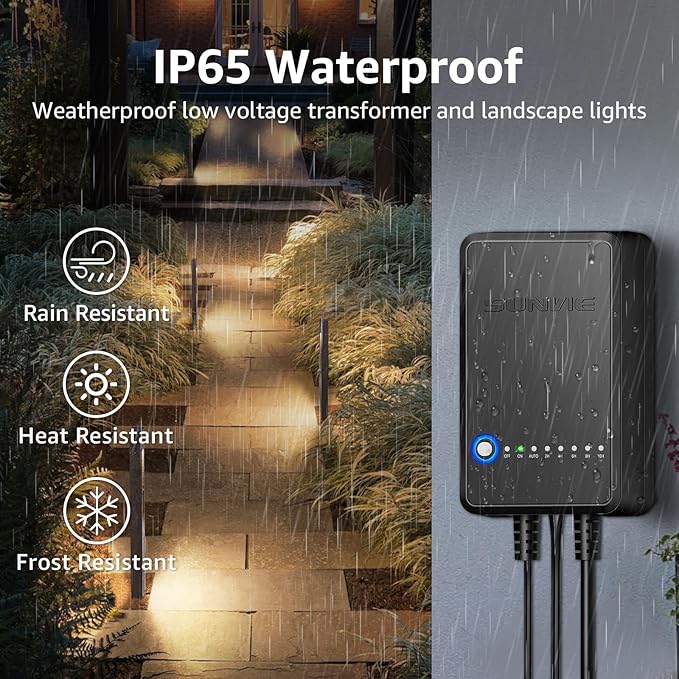 SUNVIE All-In-One LED Low Voltage Landscape Lighting Kit, 8-Pack Pathway Lights with Transformer and 100FT 16/2 AWG | Lumora
