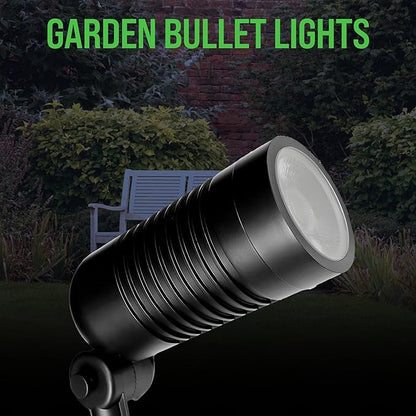 Outdoor Landscape Spotlights – 3000K/4000K/5000K Color Changing Options in Aluminum Housing – 120 Voltage Integrated LED Outdoor Spot Light for Yard, Lawn, Garden Walkways and Pathways (8W, Black)