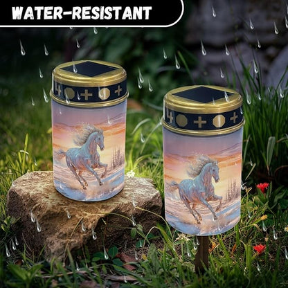 Garden Solar Lights Outdoor Waterproof Landscape Path Lights LED Solar Powered Read Light for Outside Solar Stake Lights for Pathway Garden Yard Flameless Candle