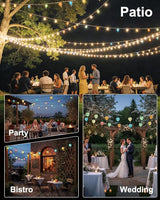 11FT Multicolor String Lights with 10 Bulbs, Colored Backyard Patio Indoor/Outdoor UL Listed String Lights, Hanging | Lumora