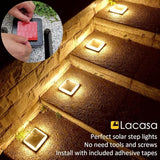 Solar Deck Lights, Driveway Walkway Dock Light Solar Powered Outdoor Stair Step Pathway LED Lamp for Backyard Patio | Lumora
