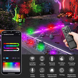LED Deck Lights Kit, 30 Pack 1.77" Smart RGBW+IC Outdoor Lights | Low Voltage Recessed Deck & Step Lights | IP67 | Lumora