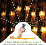 144FT(3 * 48FT) Outdoor String Lights with Remote, Dimmable Patio Lights with 45+5 LED Bulbs 3 Modes 4 Timers for | Lumora