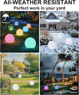 shumi 8-inch Solar Globe Lights Outdoor Waterproof, LED Solar Ball Light Outdoor 16 RGB Colors 4 Modes with Remote | Lumora