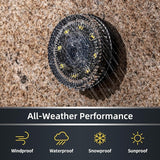 Glass Solar Step Lights with Bubble Style, Modular-Design Waterproof Outdoor Fence Lights for Stairs Step Yard | Lumora