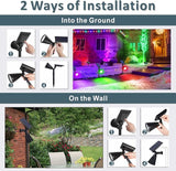 Solar Spotlights Outdoor, 7-LED Flag Pole Spot Lights, RGB Color Changing Solar Powered Landscape Flagpole Light | Lumora