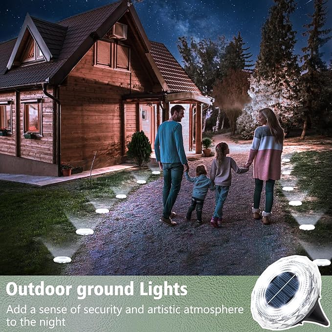 echosari Solar Ground Lights 6 Pack, Upgraded Solar Garden Lights Waterproof Long Lasting for Pathway Walkway Patio | Lumora
