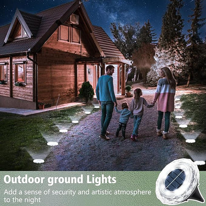 echosari Solar Ground Lights 6 Pack, Upgraded Solar Garden Lights Waterproof Long Lasting for Pathway Walkway Patio (Cool White)