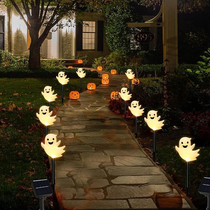 Solar Christmas Pathway Lights (Warm White)