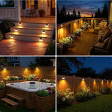JSOT Solar Lights Outdoor for Deck,Waterproof Solar Powered Steps Light Outdoor Wireless LED Lamp Fence Lighting | Lumora