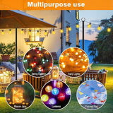LETIANPAI 10Ft String Light Poles 4 Pack,Light Poles for Outside Lights,Outdoor with Fence Brackets Hanging | Lumora