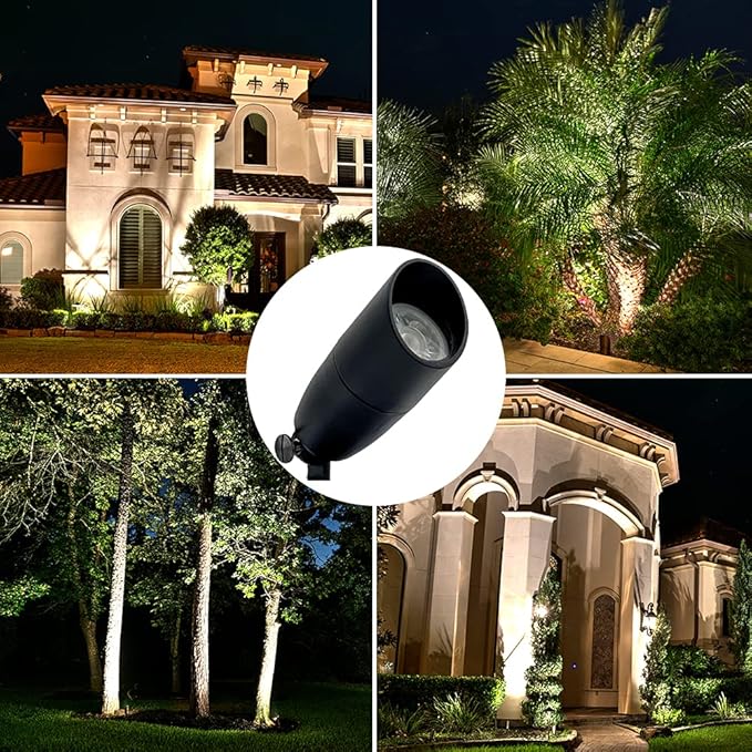 LED Spot Lights Outdoor 7W LED Landscape Light 111 - Black Solid Metal Low Voltage Lighting Spotlight Outdoor for | Lumora