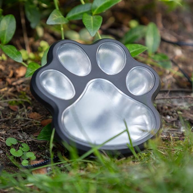 GreaterGood Paw Print Solar Ground Lights Outdoor LED Pathway Lights Color Changing Waterproof Garden Decor for | Lumora