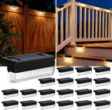 Solar Deck Lights Outdoor 20 Packs, Solar Powered LED Step Lights Waterproof Outdoor for Deck, Step, Fence, Wall | Lumora
