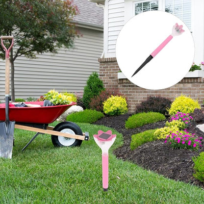 BESPORTBLE 2pcs Solar Pathway Lights Pink Solar Flower Garden Stakes Outdoor Decorative Lawn and Patio Powered Landscape Lighting