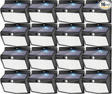 Peasur [ 16 Packs] Solar Motion Sensor Lights Outdoor, Solar Fence Lights with 3 Lighting Modes, Solar Powered | Lumora