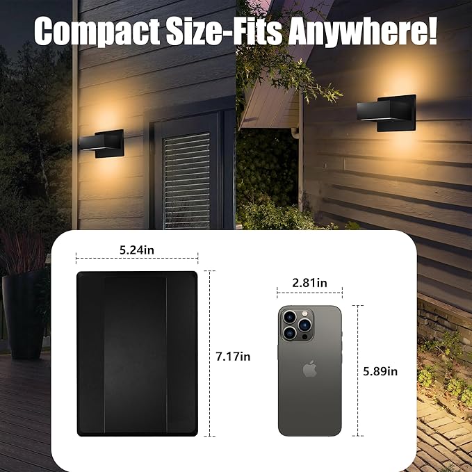 Outdoor Up Down Wall Lights LED Porch Wall Mount Lamp Modern Exterior Wall Sconce Light Fixture Waterproof Aluminum | Lumora