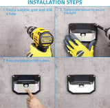 TORCHSTAR Solar Motion Sensor Lights Outdoor, IP65 Waterproof Cordless Outdoor Wall Lighting for Driveway, Patio | Lumora