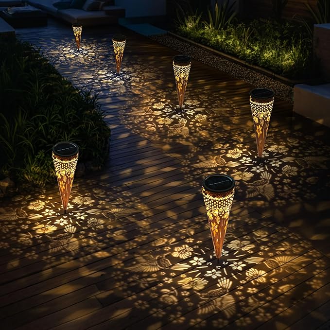 Solar Hummingbirds Garden Stakes Lights 2Pack Outdoor Decorative Lighting for Yard, Pathway, Patio Decor Lawn Ornament Gifts for Women Mom