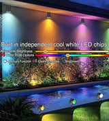 RGB Landscape Lights Low Voltage Color Changing LED Landscape Lighting IP66 Waterproof Outdoor Spotlight 5W 12V | Lumora
