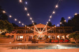 Holiday Lighting Outlet LED Outdoor Patio Lights | 46-Foot Hanging Outdoor String Lights | Includes 16 Dimmable 1.5 | Lumora