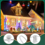 C9 Light Strand, 2 Pack 100 FT Outdoor String Lights Christmas Stringer with 100 Sockets for Christmas Decor Patio | Lumora