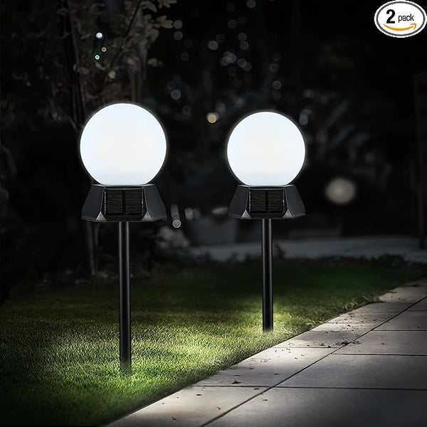 BlcTec Solar Pathway Lights Outdoor, Cool White Path Lights with 3-Sided Solar Panels, 18H Runtime, IP65 | Lumora
