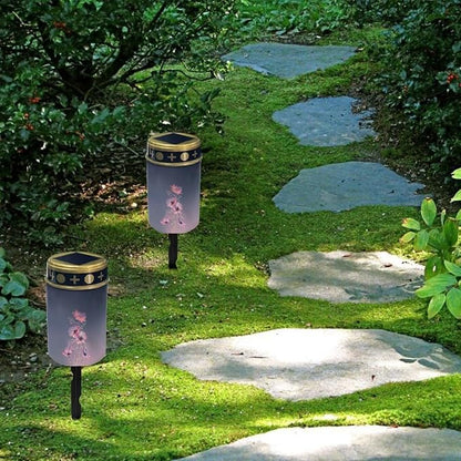ZOUTAIRONG 2 Pack Solar Lights Outdoor Solar Garden Stake Lights Outdoor Powered Landscape Lighting Warm White LED Solar Lantern Solar Fairy Lights for Outside,Wall Light Auto On/Off