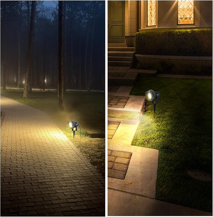 10W Dusk to Dawn Led Light 120V 3000K 1000lm Warm White Landscape Outdoor Spotlights with Photocell Sensor IP65 | Lumora