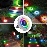 NFESOLAR 16 Pack Solar Lights Outdoor, 16 LEDs Multi-Color Solar Ground Lights Waterproof Landscape Light for | Lumora